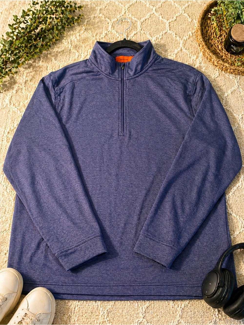St. John's Bay Performance XXL Blue Quick-Dri 1/4 Zip Pullover